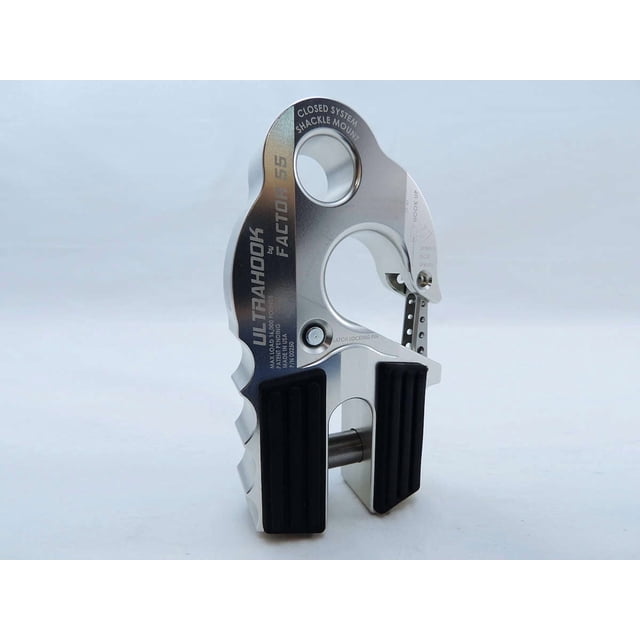 Factor 55 Winch Clevis Hook 00250-05 Ultra Hook; For Up To 3/8 Inch Diameter Rope Or Cable; With Shackle Pin Mounting Hole For 3/4 Inch Pin; With 5/8 Inch Diameter Double Sheer Pin