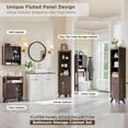 thumbnail image 5 of OKD Bathroom Storage Cabinet, Modern Medicine Cabinet with Adjustable Shelf for Kitchen & Living Room, Walnut, 5 of 5
