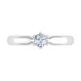 thumbnail image 3 of 1/4 Carat 6-Prong Set Diamond Solitaire Engagement Ring Band in 14K White Gold - IGI Certified (Ring Size 7.5), 3 of 5