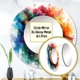 thumbnail image 3 of Designart « Roulette au Casino Royale VI » Décor Mural Moderne de Casino et Jeux avec Miroir Rond - Grand Miroir Rond Turquoise - Miroir Rond 29 Pouces x 29 Pouces Pouces, 3 of 5