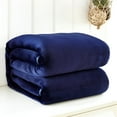 thumbnail image 4 of AUQ Extra Large Fleece Throw Blanket for Couch, Sofa, Super Soft and Warm Blankets, Solid Warm Micro Plush Throw All Season Use, Cozy, Plush, Lightweight, 55.1X39.4 Inches, 4 of 7