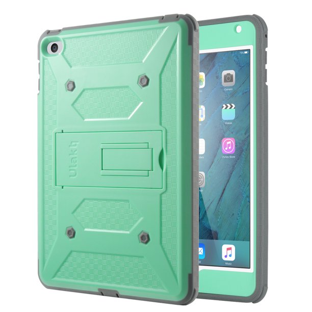 Ipad Mini 4 Case Ulak Hybrid Shock Absorbing Heavy Duty Rugged Screen Protector Hard Case With Kickstand Full Body Anti Slip Protective Cover For Apple Ipad Mini 4 Walmart Com Walmart Com