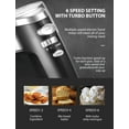 thumbnail image 6 of 6 Speed Hand Mixer with Turbo Boost, Kitchen Immersion Blender for Food Whipping, Egg Beaters Includes 3 Attachments, Silver, 6 of 8