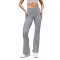 thumbnail image 6 of Sokhug Flare Leggings Tummy Control High-Waisted Wide Leg Yoga Pants with Pockets S-XXL, 6 of 8