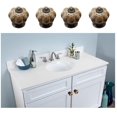 thumbnail image 1 of 4 Pcs Self-Stick Resin Cabinet Knobs Pull Handle Pumpkin Style Leopard Print Drawer Auxiliary Pulls Handle Helper Kitchen Sliding Door Window Wardrobe Handle Sticker Cupboard Knobs (White), 1 of 7