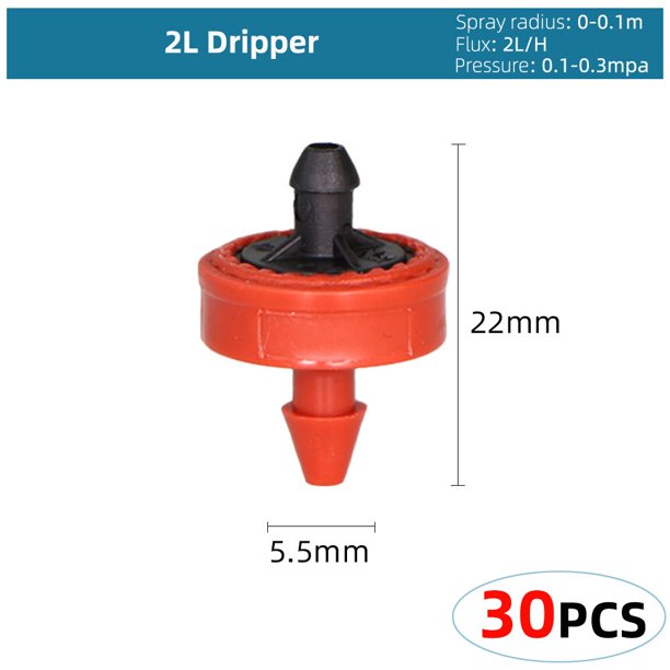 Variety Style Garden Drip Irrigation Dripper Fixed Flow Pressure Compensating Emitter 1/4'' Sprinkler Watering Refraction Nozzle He Qiyong unisex
