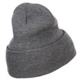 thumbnail image 4 of Peace Symbol Embroidered Long Beanie - Grey OSFM, 4 of 5