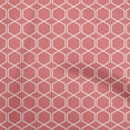 thumbnail image 1 of oneOone Tissu en Coton et Soie Rouge Motif Géométrique Tissu pour Robe Tissu Imprimé au Mètre 42 Pouces de Large, 1 of 4
