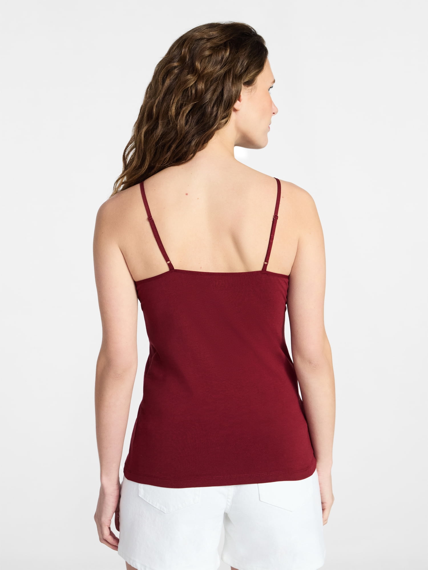Time and Tru Women’s Cami Top with Adjustable Straps, Sizes XS-XXXL