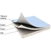 TIVIT Ironing Board Cover 18 x 49, Performance Grade Titanium Coated Pro Grip Pad & Covers - Superior Scorch & Stain Resistance, High Heat Reflection, 3 Padded Layers 3 Fastener Straps - Made In Italy