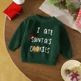thumbnail image 2 of Gubotare Toddler Boy Girl Christmas Sweater Girls Sweaters Kids Crewneck Long Sleeve Pullover Sweater Fall Fashion Clothes Size 3 6 Months (Green,3-6 Months), 2 of 9