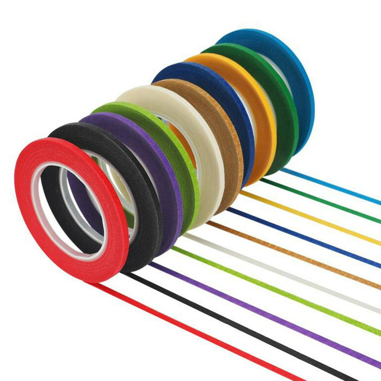 Graphic Tapes, 10 Rolls 3mm Colored Whiteboard Gridding Tape Grid
