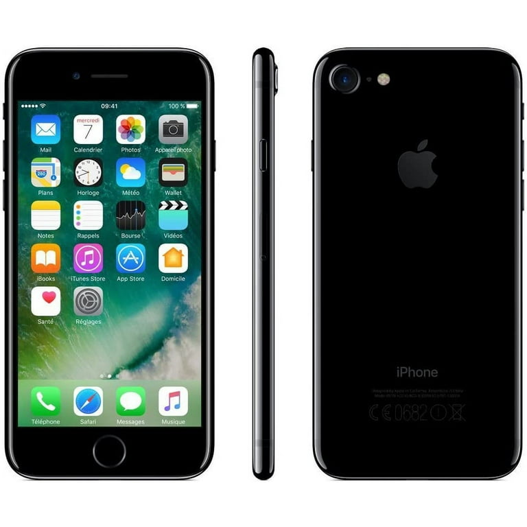 iPhone7 256GB ジェットブラック美品 ムスビー｜○ハピネスネットSIMフリーiPhone7ジェットブラック