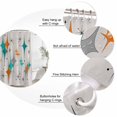 thumbnail image 6 of Teal Orange Boho Waterproof Fabric Shower Curtain,Middle Century Geometric Abstract Waterproof Fabric Shower Curtain for Bathroom Curtains Bathtubs Hotel Shower Curtains with 12 Hooks Small 36x78in, 6 of 8