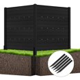 thumbnail image 1 of Gymax 48'' L x 46'' H Air Conditioner Fence Outdoor Privacy Fence Screen 5 Ground Stakes, 1 of 10