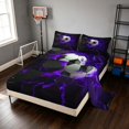 thumbnail image 2 of Manfei Sports Football Bed Sheets, Gradient Lightning Full Size Sheets, Sky Blue Shatter 4pcs(1 Flat Sheet, 1 Fitted Sheet and 2 Pillowcases), 2 of 6