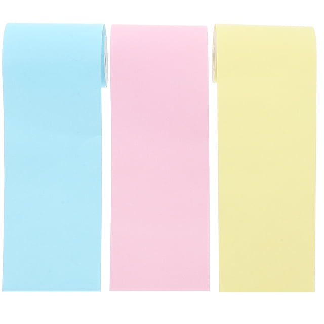 Minkissy 3Set Printable Clear Printing Thermal Paper Rolls Multipurpose Thermal Paper for Ticket Printing Hotels Shops