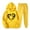 Yellow, variant on JURANMO Hoodie Sweatsuit for Women 2 Piece Sets Cute Teen Girls Heart Graphic Hooded Pullover Tops and Elastic Waist Jogging Sweatpants Tracksuit Pink L