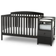 Delta Children Royal 4in1 Convertible Baby Crib and Changer, Dark Chocolate