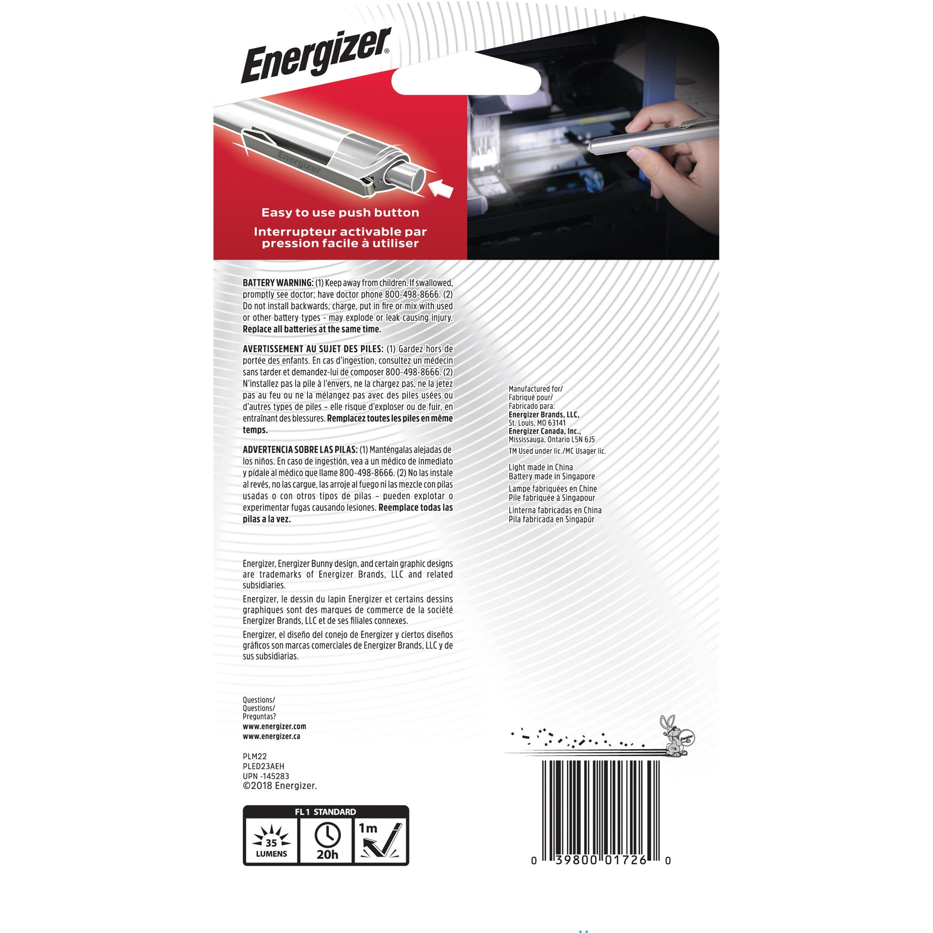 Eveready Led Light - Bulb - 1 W - Aaa - Aluminum - Silver