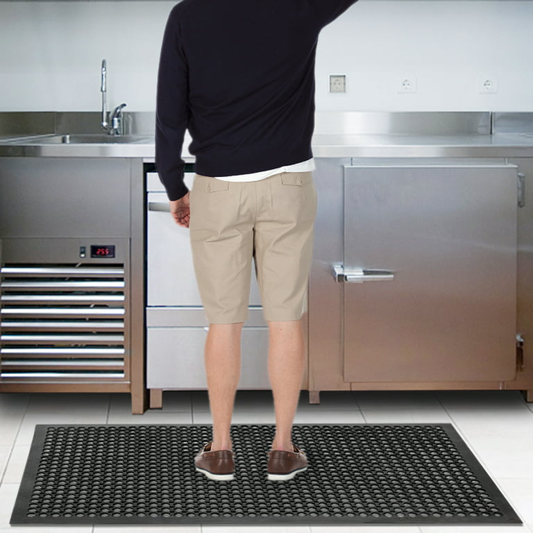 Ktaxon Rubber Floor Mat with Holes, 60 x 36 Anti-Fatigue Non-Slip Door  Mat Drainage Mat for Industrial Domestic Kitchen Restaurant Bar Bathroom