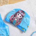 thumbnail image 4 of GYRATEDREAM Girls Swimsuits One-Piece Bathing Suits Kids Sport Athletic Swimsuit Beach Swimwear with Cap, 4 of 7