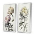 thumbnail image 3 of Designart "Stunning Dahlia Flower I" Dahlia Framed Wall Art Set Of 2 - Cream Floral Gallery Wall Frame Set For Home Decor, 3 of 7