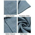 thumbnail image 6 of COOFANDY Mens Beach Button Up Shirt Fashion Casual Linen Resort Wear Shirts for Men, 6 of 7