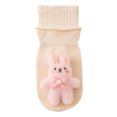 thumbnail image 2 of Avrnliq Cotton Kids Socks for Girls (0-3 Years, S/M) - White, 3D Fluffy Bunny Decor, Non-Slip Ribbed Cuff, Breathable Cute Socks for Daily Wear/Photography, 1 Pair,Size S, 2 of 3