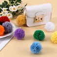 thumbnail image 4 of 20 bolas de pompones redondos de lana multicolor de 1,8 pulgadas y 10 colores con colas, 4 of 6