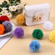 thumbnail image 4 of 20 bolas de pompones redondos de lana multicolor de 1,8 pulgadas y 10 colores con colas, 4 of 6