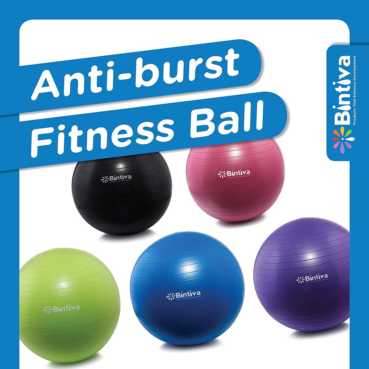 Anti-burst Exercise Ball for Fitness, Yoga, Labor, and Birthing - image 5 of 7