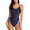 Nav/Pur, variant on Charmo Women's Athletic One Piece Swimsuit Sports Racerback Training Swimwear