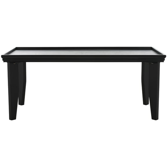SAFAVIEH Naios Amish Rectangle Coffee Table, Black (47.2 in. W x 23.6 in. D x 19.7 in. H)