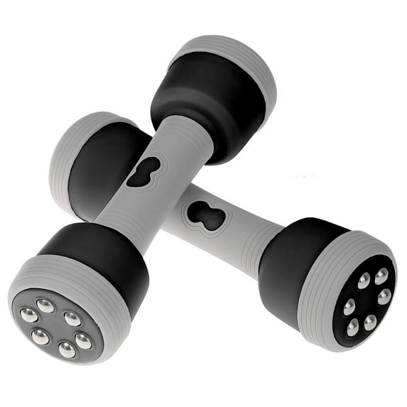 Shape Fit Core Adjustable Massage Dumbbell Set, Massage Hand Weights Training Set, Black