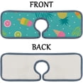 thumbnail image 4 of GZHJMY 2PCS Faucet Absorbent Mat, Summer Pineapple Watermelon Washable Sink Splash Guard Drip Catcher, Kitchen Bath Countertop Microfiber Sink Drying Mats for Kitchen, 4 of 7