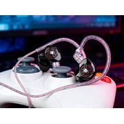 KBEAR IEM Headphones Bang-K,Wired Gaming Earbuds 1DD HiFi Earphones with 2 PIN-C Detachable Cable for Gamers Musicians