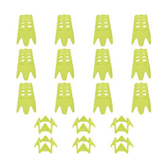 Golf Mat Tees Yellow Plastic Golf Simulator Tees for Winter Turf and Driving Range Home Training 18Pcs