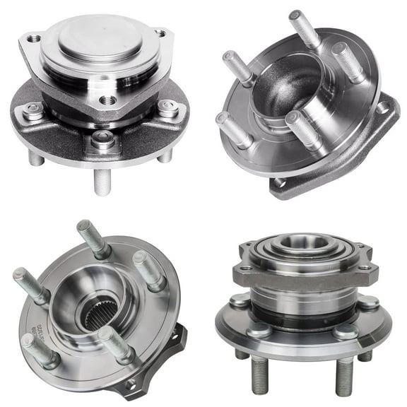 Detroit Axle - 4pc Wheel Bearing Hubs for 2012-2014 Chrysler 300 Dodge Challenger Charger, 4 Front and Rear Wheel Bearing and Hubs 2013 Replacement