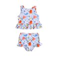 thumbnail image 3 of GYRATEDREAM Toddler Girls Cropped 2-Piece Swimsuits Sleeveless Tankini Bathing Suit Summer Outfit Set with UPF50+ Sun Protection, 3 of 7