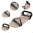 thumbnail image 6 of IUJSOY Summer Sandals for Women 2025 Fashion Beach Shoes Braided Beaded Slingback Flats Shoes, 6 of 9