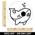 thumbnail image 2 of Sweet Kawaii Chibi Shark Self-Inking Rubber Stamp Ink Stamper - Yellow Ink - Small 3/4 Inch, 2 of 7