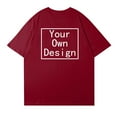 thumbnail image 4 of Dwelliawo Custom T Shirts for Women Personalized Gifts Add Design Your Own Shirt Print Picture Logo Image Funny Front/back T Shirt Customized Gifts Customized Tee Wine 2XL, 4 of 4