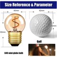 thumbnail image 3 of Pack de 15 - Bombillas de repuesto para iluminación exterior. Bombilla de filamento Mini Globe G40 E27 Bombilla LED Edison 2W Base de tornillo Vidrio ámbar 10W Blanco cálido 2200K Reemplazo equivalente Kuyhfg Bienvenido a Kuyhfg, 3 of 5