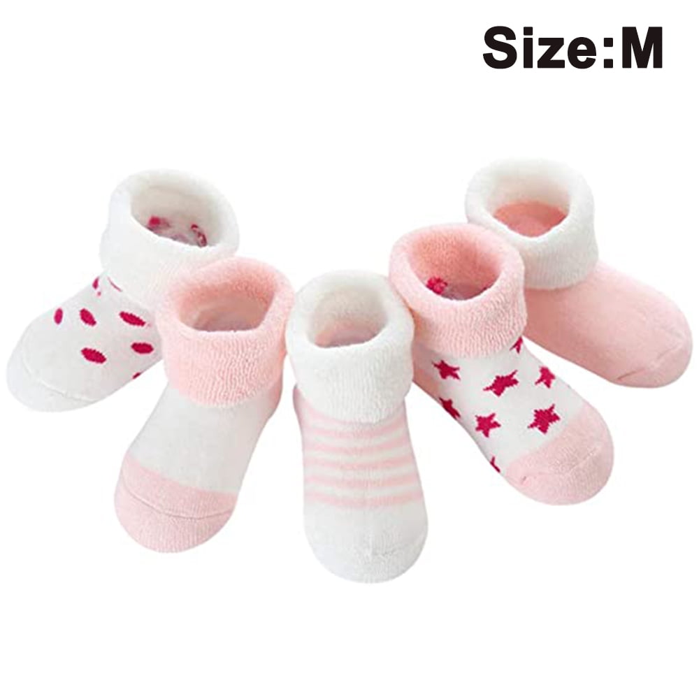 Details about   5 Pair Baby Girl Boy Anti-Slip Cotton Socks Warm Newborn Shoes Solid Color 