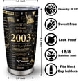 thumbnail image 5 of 21st Birthday Gifts For Her/Him, Gifts For 21 Year Old Women Tumbler 20oz, 21st Birthday Gifts, 21 Year Old Birthday Gifts For Her/Him, 21 Birthday Decorations, Back In 2003 Travel Mug 1PC, 5 of 6