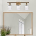 thumbnail image 2 of 516-3W-BB-G559-5SDY Innovations Lighting Bridal Veil - 3 Light Bath Vanity-10 Inch Tall and 25 Inch Wide-Brushed Brass Finish-Seedy Glass Color, 2 of 3