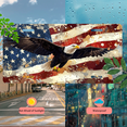 thumbnail image 5 of 1 Pcs License Plate Covers & Frames, Bald Eagle in Flight with Distressed American Flag Background For Decorative Front, Aluminum License Plate Covers & Frames Cover For Men Women, 12" X 6", 5 of 7