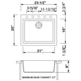thumbnail image 2 of Ruvati Rvg1023 Epigranite 23" Drop-In Single Basin Granite Composite Kitchen Sink - White, 2 of 7