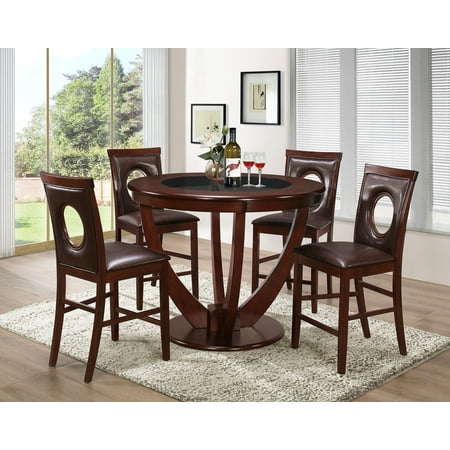 Best Master Furniture Jackson 5 Pcs Counter Height Set, Cherry (Best Furniture In Usa)